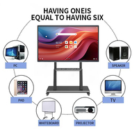 Tableau blanc interactif intelligent QDE 75 pouces 4K LCD 16:9 avec écran tactile pour les milieux éducatifs