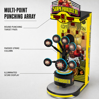 Machine de jeu de boxe électronique à monnayeur 8 cibles Superboxer pour parc d'attractions et divertissement familial