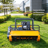 Mesin Pemotong Rumput Mini RC Tracked Crawler dengan Ketinggian Pemotongan yang Dapat Disesuaikan, Robot Pemotong Rumput untuk Kebun Villa dan Bukit