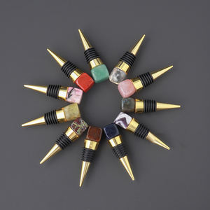 Tapón de botella de piedras preciosas naturales, cubo de cristal de cuarzo rosa, tapones de botella de vino tinto, novedad - Product Image 3