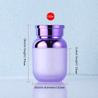Dalam Stok 120Ml Plastik PS Putih Botol Segel Kosong Bubuk Padat Botol Pil Obat Reagen Kemasan Wadah Botol Kelas Tinggi