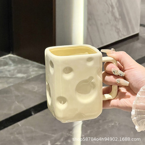 แก้วเซรามิกสุดหรูแก้วกาแฟคู่สไตล์ครีมพร้อมช้อนดีไซน์ทันสมัยสำหรับงานเลี้ยงอาหารเช้าในออฟฟิศ - Product Image 4