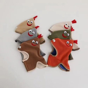 Cute Rooster Hat for Kids - <b>Knit</b> Cap with <b>Scarf</b> in One Autumn/Winter Warm Ear Protection Children Pullover Hat - Product Image 2