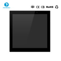 Portworld Panneau tactile intelligent pour maison connectée, système Android, 4 pouces, DC 12V/24V, AC 110-240V, PoE 48V, neutre