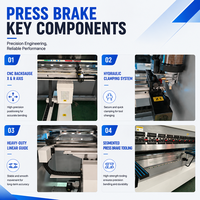 Prensa Plegadora CNC Eléctrica de 52 Toneladas y 1600 mm, Accionada por Servomotor, de Alta Precisión para Plegado de Chapa Metálica