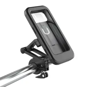 waterproof abs bike motorcycle phone holder ,360 Degree Rotation, Height Adjustable, Anti-Shake Bicycle Mobile Phone Box