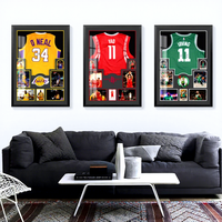 Affiche de maillot de star de basketball, peinture décorative avec signature de joueur célèbre, ornement mural pour club de fitness