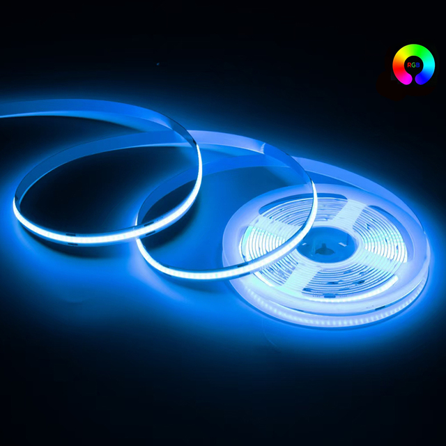 Multicolor 12V/24V Cob RGB RGBW Smart LED Strip Lights 840leds/m High Brightness Indoor Flexible 10mm Led Strips Lights