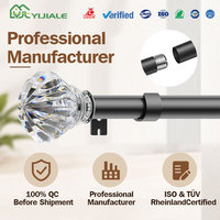 Supports muraux pour tringles à rideaux YIJIALE, réglables de 18 à 120 pouces, en métal de 25 mm, anti-rouille, décoratifs, avec embouts, vente directe usine