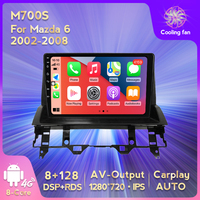 MEKEDE-Reproductor de DVD con Android, radio estéreo con control de voz, GPS, RDS, BT, WIFI, para Mazda 6 2002-2008 8 + 128G
