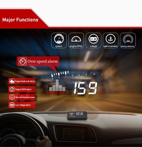 Keluaran baru 3.5 "DIY OBDII/EU-OBD Ports mobil HUD X5 tampilan kepala dasbor pada kaca depan - Product Image 4