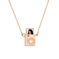Colliers photo personnalisés en acier inoxydable chaîne O en laiton caméra pendentif collier coeur caméra cachée collier