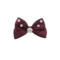 Barrettes à cheveux élégantes en satin avec nœud perlé et coquillage, accessoires mignons pour filles