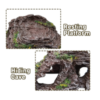 Plateforme de descente en résine pour tortue, rampe d'escalade, terrasse, Reptile, grotte flottante, Aquarium, décoration, ornement, roche