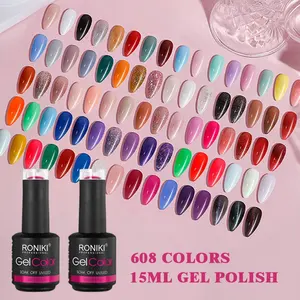 RONIKI 36 Color Gel Nail Polish Semi Permanent Gel Vernis Base Top Coat Nail Art Manicure Soak Off LED UV Gel Varnishes
