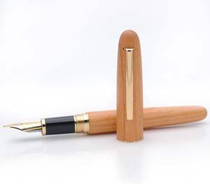 Jinhao 9036 pluma estilográfica Natural Vintage de madera, pluma de nogal punta fina con convertidor recargable, regalo de colección hecho a mano - Product Image 4