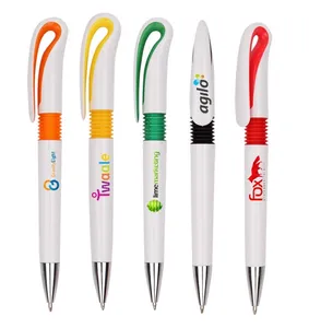 Низкий минимальный заказ, полноцветная цифровая сублимационная термопечать с пользовательским логотипом, рекламные белые скругленные шариковые ручки