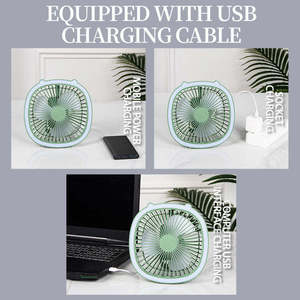 Wholesale Wholesale <b>Mini</b> Lighting <b>Fan</b> Portable Cooling Small Outdoor Sports Desktop Bedroom Mobile Power Supply <b>USB</b> Charging - Product Image 3