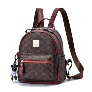 Hot Sale Luxury Mini PU Leather Women's School <b>Backpack</b> Small School Bag with Zipper Closure Fashion Purses for Girls <b>Ladies</b> - Product Image 2