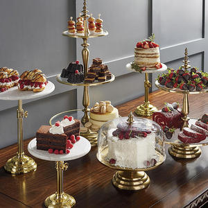 Décoration de fête de mariage Supports à gâteaux avec dôme en verre best-seller - Product Image 3