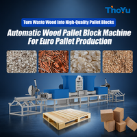 Machine industrielle de fabrication de blocs de palettes entièrement automatique à commande numérique CNC pour le recyclage de sciure de bois et de copeaux de bois