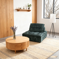 Pouf convertible carré en velours rembourré, avec rembourrage en mousse, repose-pieds moelleux et duveteux avec rangement pour appartement, villa, salon moderne
