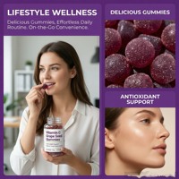Bonbons gélifiés fonctionnels pour la récupération post-fatigue, vitamine C, extrait de pépins de raisin