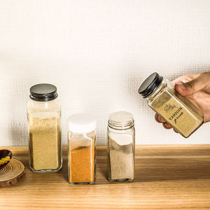 ขวดเครื่องเทศแก้วขนาดเล็ก4ออนซ์120มล.,พร้อมฝาปิด<span class=keywords><strong>ไม้</strong></span>ไผ่ภาชนะเก็บอาหารสำหรับห้องครัวพร้อมชั้น<span class=keywords><strong>ไม้</strong></span>12ชิ้น24ชิ้น - Product Image 2