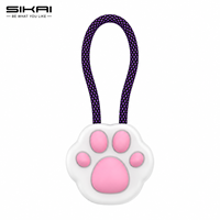 Organisateur de câbles en silicone SIKAI Patte de chat, pour câbles de charge USB-C courts, support de cordon portable mignon, design souple et moelleux, cadeau créatif