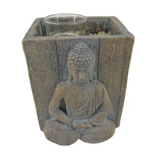 Decorazioni interne da giardino in cemento all'ingrosso statue di buddha art statue di buddha con portacandele - Product Image 2