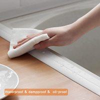 Bande d'étanchéité flexible autocollante EONBON pour cuisine, salle de bain, douche, sol, mur et joint
