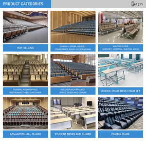 Silla de escalera de aula de <span class=keywords><strong>auditorio</strong></span> de teatro escolar moderno, asiento de tela con marco de aluminio, respaldo de madera maciza, sillón reclinable eléctrico inclinable - Product Image 6