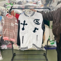 Vestes universitaires d'occasion de qualité supérieure en gros, styles variés, vestes de baseball rétro, lots en vrac pour l'exportation