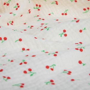 Tela de crepé de algodón puro de los años 40 para niños, ropa de dormir, doble capa, arrugada, suave, crepé de bebé, gasa estampada, tejido peinado - Product Image 5