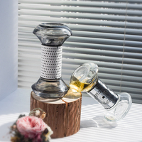Bouteille d'aromathérapie vide en verre de conception unique pour purificateur d'air bouteille de diffuseur de sablier avec boîte-cadeau de luxe