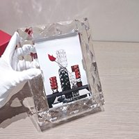 Cadre photo en verre taillé en diamant, cadre de table en verre facetté, décoration d'intérieur, cadeau de mariage