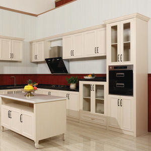 Juego completo personalizado de gabinetes de cocina modernos de madera maciza blanca u otros colores con fácil instalación - Product Image 2