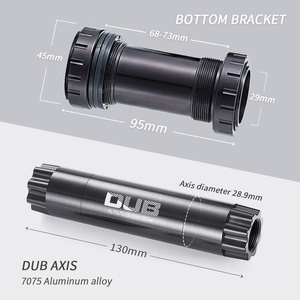 ชุดจานปั่นจักรยานเสือภูเขา/เสือหมอบ ขนาด 170 มม. ทำจากวัสดุอัลลอย 6061-T6 แบบกลวงขึ้นรูป พร้อมจานหน้า 30/34/38 ฟัน - Product Image 4