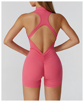 Nouveau arrivé séchage rapide femmes Gym Sport body plissé fil de levage beauté en forme de fesses une pièce Yoga combinaisons