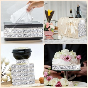 Qiao 1cm chiều rộng ngọc trai dính Rhinestone <span class=keywords><strong>TRIM</strong></span> Sticker nhựa chuỗi dải băng cắt tỉa Applicator Ribbon cho DIY trang trí - Product Image 3