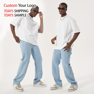 กางเกงยีนส์แฟชั่นคุณภาพสูงขายส่ง กางเกงทรงฮาเร็มสไตล์วินเทจสตรีทแวร์ ดีไซน์เนอร์ กางเกงลำลองทรงหลวม น้ำหนักเบา ระดับกลาง - Product Image 2