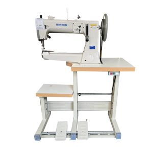 Machine à coudre industrielle à cylindre horizontal pour cuir, robuste, à alimentation mixte HK-441 - Product Image 2