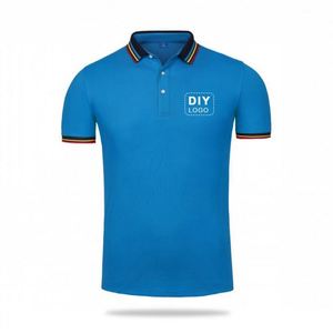 Chemise polo pour homme, style 2021, décontractée, avec empiècements de couleur, manches courtes - Product Image 2