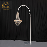 Support de chandelier de mariage Mank pour extérieur avec décoration en métal et cristaux, design détachable pour utilisation intérieure/extérieure et Noël