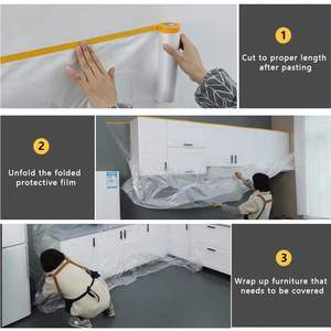 <span class=keywords><strong>Film</strong></span> de protection en plastique pré-adhésif pour la peinture, le recouvrement automobile et la protection des appareils - Product Image 5