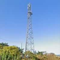 Tour de communication en treillis d'acier galvanisé à 4 poteaux de 35 mètres, conception de plateforme prête pour la co-localisation, partage de réseau 4G, résistance au vent fort