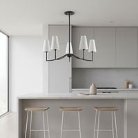 Lustre LED américain personnalisé OEM ODM avec abat-jour E12, angle de faisceau de 360°, éclairage suspendu pour la maison et le bureau