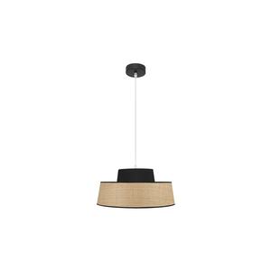 Lampada a sospensione LED 1xE27, design naturale/nero, dimensioni 40x40 cm, ideale per la decorazione di interni e l'ambientazione degli spazi. - Product Image 1