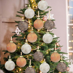 Vintage Christmas Ball Ornaments Set - Retro Style Baubles for Tree Decor, Hotel Window Display, Festive Hanging Decorations - Product Image 4