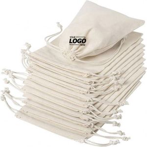 ถุงผ้ามัสลินแบบมีเชือกผูกสำหรับกรองสมุนไพรและชงกาแฟ ผ้าฝ้ายธรรมชาติและถุงใส่เครื่องเทศ - Product Image 1